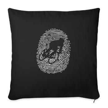 Rennrad Fingerprint Dynamik - Sofakissenbezug 45 x 45 cm - Schwarz - Vorne