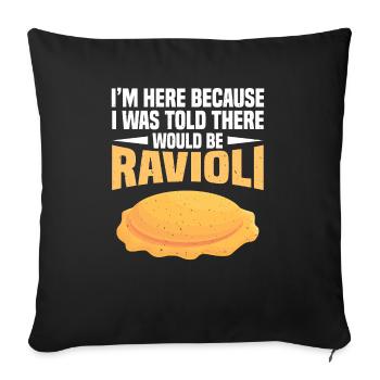 RAVIOLI 6 - Housse de coussin décorative 45 x 45 cm - noir - Devant