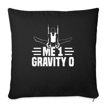 Ring Gymnastics 7 - Sofa pillowcase 17,3'' x 17,3'' (45 x 45 cm) - black - Front
