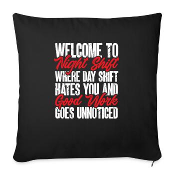 Night Shift Nurse - Sofa pillowcase 17,3'' x 17,3'' (45 x 45 cm) - black - Front