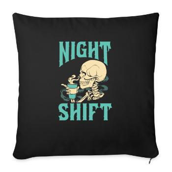 Night Shift Nurse - Sofa pillowcase 17,3'' x 17,3'' (45 x 45 cm) - black - Front