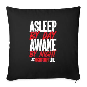 Night Shift Nurse - Sofa pillowcase 17,3'' x 17,3'' (45 x 45 cm) - black - Front