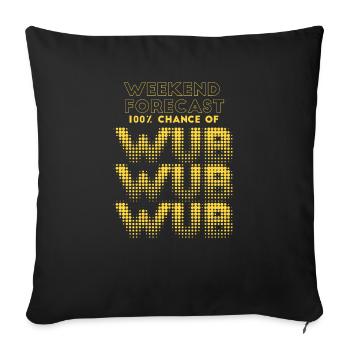 Weekend Prediction: 100% chance of Wub Wub - Sofa pillowcase 17,3'' x 17,3'' (45 x 45 cm) - black - Front
