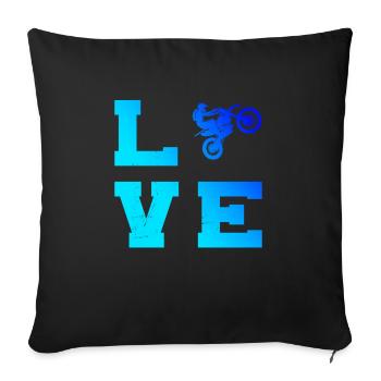 Motocross Dirt Biker Freestyle Motocross - Sofa pillowcase 17,3'' x 17,3'' (45 x 45 cm) - black - Front