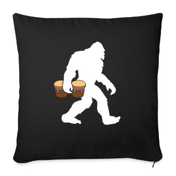 Bongo Music Gift - Sofa pillowcase 17,3'' x 17,3'' (45 x 45 cm) - black - Front