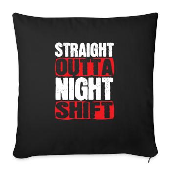 Infirmière de nuit - Housse de coussin décorative 45 x 45 cm - noir - Devant