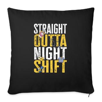 Night Shift Nurse - Sofa pillowcase 17,3'' x 17,3'' (45 x 45 cm) - black - Front