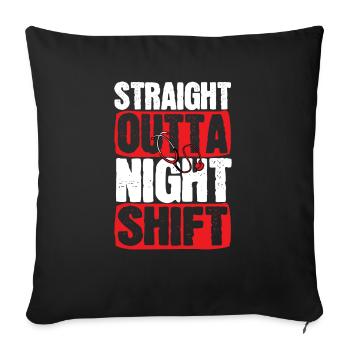 Night Shift Nurse - Sofa pillowcase 17,3'' x 17,3'' (45 x 45 cm) - black - Front