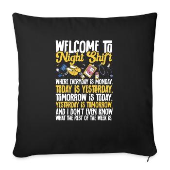 Night Shift Nurse - Sofa pillowcase 17,3'' x 17,3'' (45 x 45 cm) - black - Front