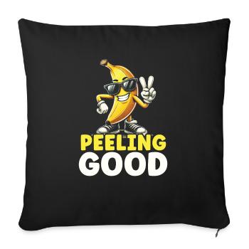 Banana Lover Banana Eater Food Tropical Fruit - Sofa pillowcase 17,3'' x 17,3'' (45 x 45 cm) - black - Front