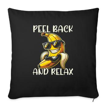 Banana Lover Banana Eater Food Tropical Fruit - Sofa pillowcase 17,3'' x 17,3'' (45 x 45 cm) - black - Front