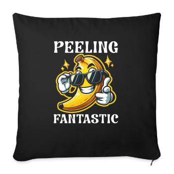 Banana Lover Banana Eater Food Tropical Fruit - Sofa pillowcase 17,3'' x 17,3'' (45 x 45 cm) - black - Front