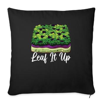 Microgreens Agriculture Micro Farming Gardening - Sofa pillowcase 17,3'' x 17,3'' (45 x 45 cm) - black - Front