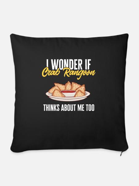 Krabben Rangoon Crab Rangoon - Sofakissenbezug 45 x 45 cm - Schwarz