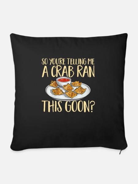 Krabben Rangoon Crab Rangoon - Sofakissenbezug 45 x 45 cm - Schwarz
