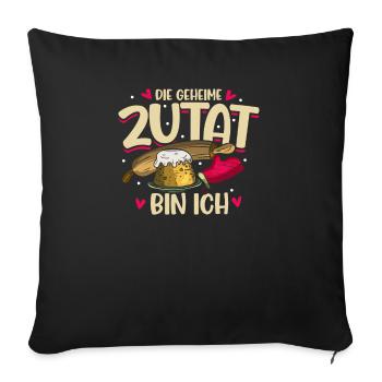 The Secret Ingredient, Pastry Chef, Bakery, Baker - Sofa pillowcase 17,3'' x 17,3'' (45 x 45 cm) - black - Front
