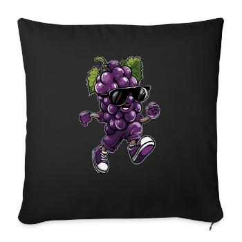 Raisin - Housse de coussin décorative 45 x 45 cm - noir - Devant