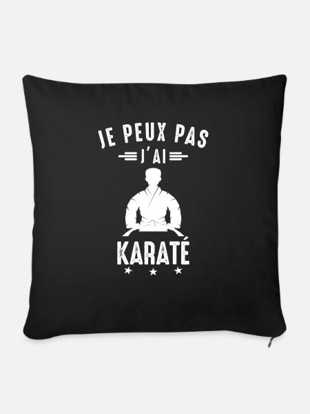 Ich kann nicht Karate Karate Karateka - Sofakissenbezug 45 x 45 cm - Schwarz
