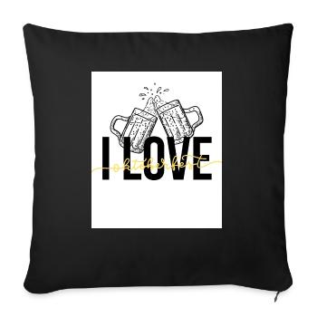 J’adore - Housse de coussin décorative 45 x 45 cm - noir - Devant