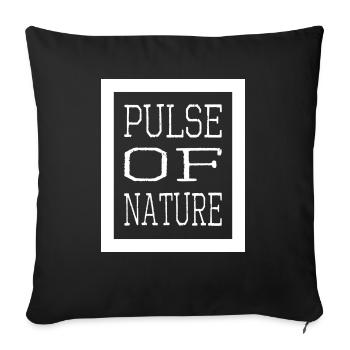 humour battement de cœur citations rythme cardiaque nature sauvage plaisir - Housse de coussin décorative 45 x 45 cm - noir - Devant