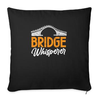 Bridge Construction and Bridge Engineer - Sofa pillowcase 17,3'' x 17,3'' (45 x 45 cm) - black - Front