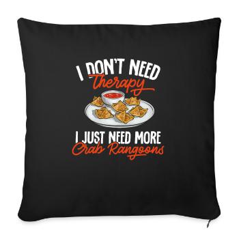 Krabben Rangoon Crab Rangoon - Sofa pillowcase 17,3'' x 17,3'' (45 x 45 cm) - black - Front