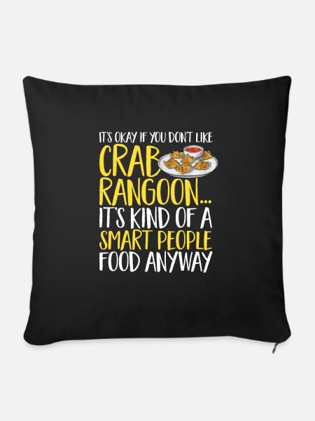 Krabben Rangoon Crab Rangoon - Sofakissenbezug 45 x 45 cm - Schwarz