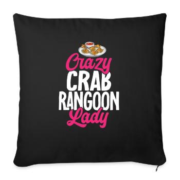 Krabben Rangoon Crab Rangoon - Sofa pillowcase 17,3'' x 17,3'' (45 x 45 cm) - black - Front