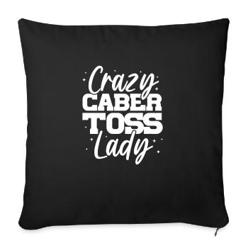 Crazy Caber Toss Lady Tree Trunk Thrower - Sofa pillowcase 17,3'' x 17,3'' (45 x 45 cm) - black - Front