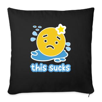 That's shit - Sofa pillowcase 17,3'' x 17,3'' (45 x 45 cm) - black - Front