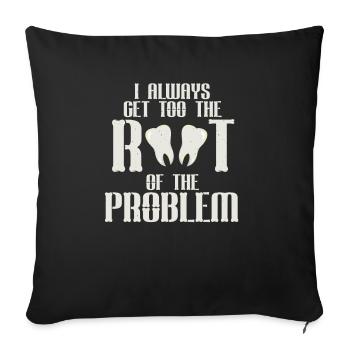 Always straight to the heart of the problem - Sofa pillowcase 17,3'' x 17,3'' (45 x 45 cm) - black - Front