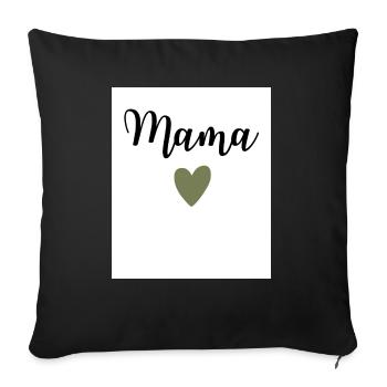 Mama-Shirt - Sofakissenbezug 45 x 45 cm - Schwarz - Vorne