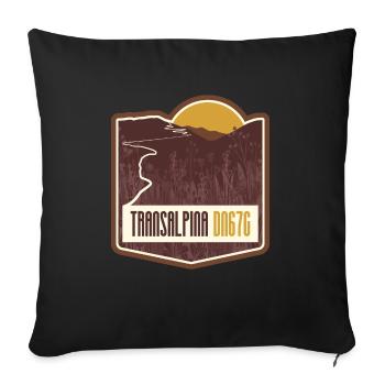 Transalpina - DN67C, Romania - Sofa pillowcase 17,3'' x 17,3'' (45 x 45 cm) - black - Front