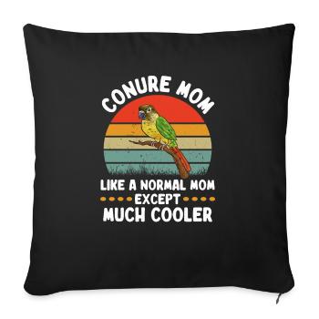 Molina Parakeet Parrot Bird Parakeet - Sofa pillowcase 17,3'' x 17,3'' (45 x 45 cm) - black - Front