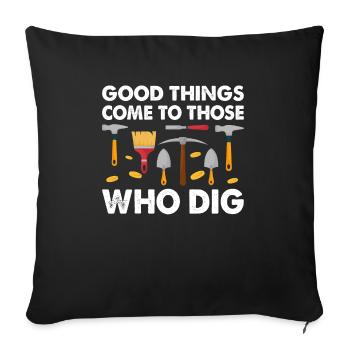 Archaeology for Men, Women, Anthropology - Sofa pillowcase 17,3'' x 17,3'' (45 x 45 cm) - black - Front