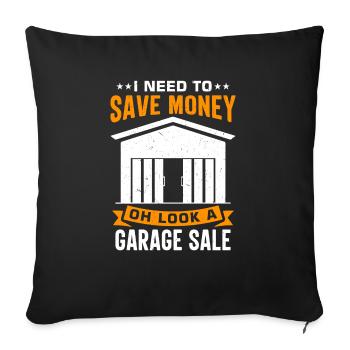 Garage Sale - Sofakissenbezug 45 x 45 cm - Schwarz - Vorne
