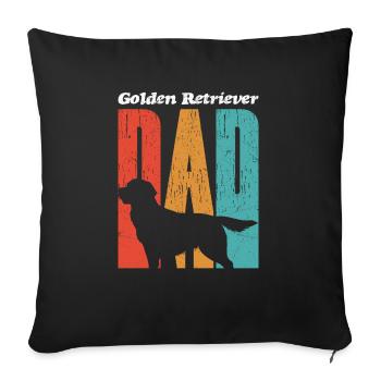 Golden Retriever Dad Dog Owner Retriever Breed - Sofa pillowcase 17,3'' x 17,3'' (45 x 45 cm) - black - Front