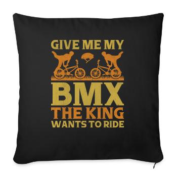 BMX Rider Vélo Stunt Racing Enfants Garçons - Housse de coussin décorative 45 x 45 cm - noir - Devant