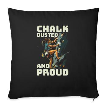 Bouldering Girl Boulderer Rock Climbing Wall - Sofa pillowcase 17,3'' x 17,3'' (45 x 45 cm) - black - Front