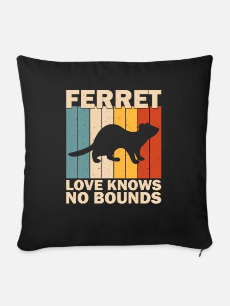 Frettchenliebhaber-besitzer - Sofakissenbezug 45 x 45 cm - Schwarz