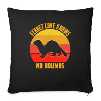 Unleash your inner ferret lover with - Sofa pillowcase 17,3'' x 17,3'' (45 x 45 cm) - black - Front