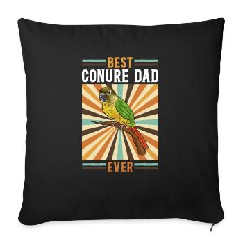 Molina Parakeet Parrot Bird Parakeet - Sofa pillowcase 17,3'' x 17,3'' (45 x 45 cm) - black - Front