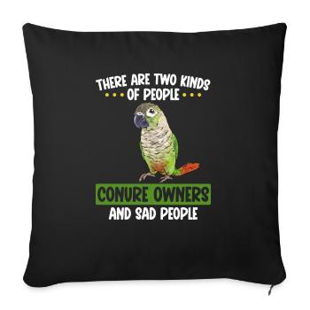 Molina Parakeet Parrot Bird Parakeet - Sofa pillowcase 17,3'' x 17,3'' (45 x 45 cm) - black - Front