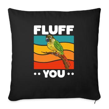 Molina Parakeet Parrot Bird Parakeet - Sofa pillowcase 17,3'' x 17,3'' (45 x 45 cm) - black - Front