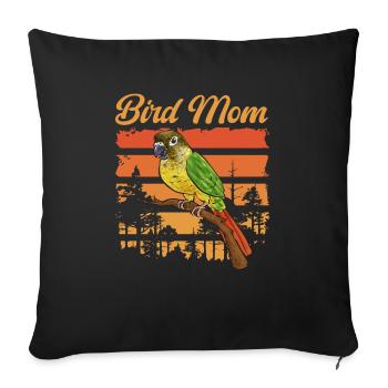 Molina Parakeet Parrot Bird Parakeet - Sofa pillowcase 17,3'' x 17,3'' (45 x 45 cm) - black - Front