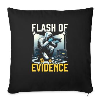 Photographe médico-légal Enquête sur les scènes de crime - Housse de coussin décorative 45 x 45 cm - noir - Devant