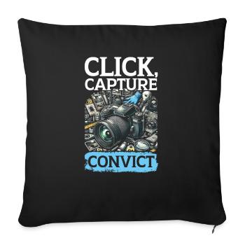 Photographe médico-légal Enquête sur les scènes de crime - Housse de coussin décorative 45 x 45 cm - noir - Devant