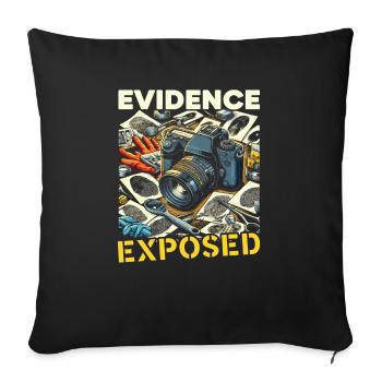 Photographe médico-légal Enquête sur les scènes de crime - Housse de coussin décorative 45 x 45 cm - noir - Devant