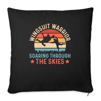 Parachutisme Parachutisme - Housse de coussin décorative 45 x 45 cm - noir - Devant