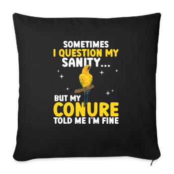 Parakeet Parrot Parakeet Bird - Sofa pillowcase 17,3'' x 17,3'' (45 x 45 cm) - black - Front